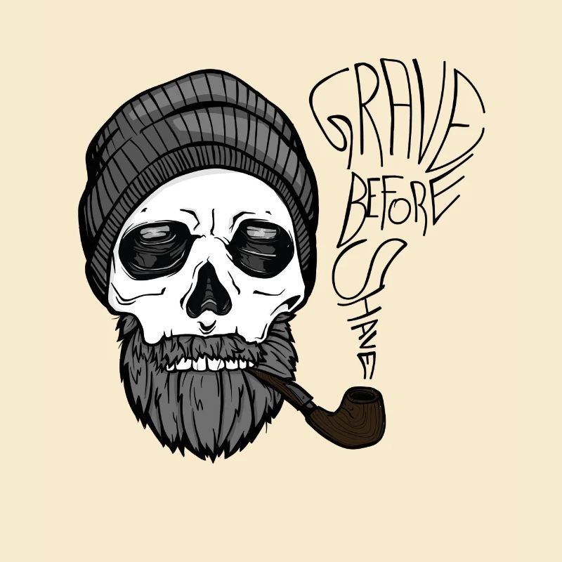 Grave before shave - beard design - 100% beard