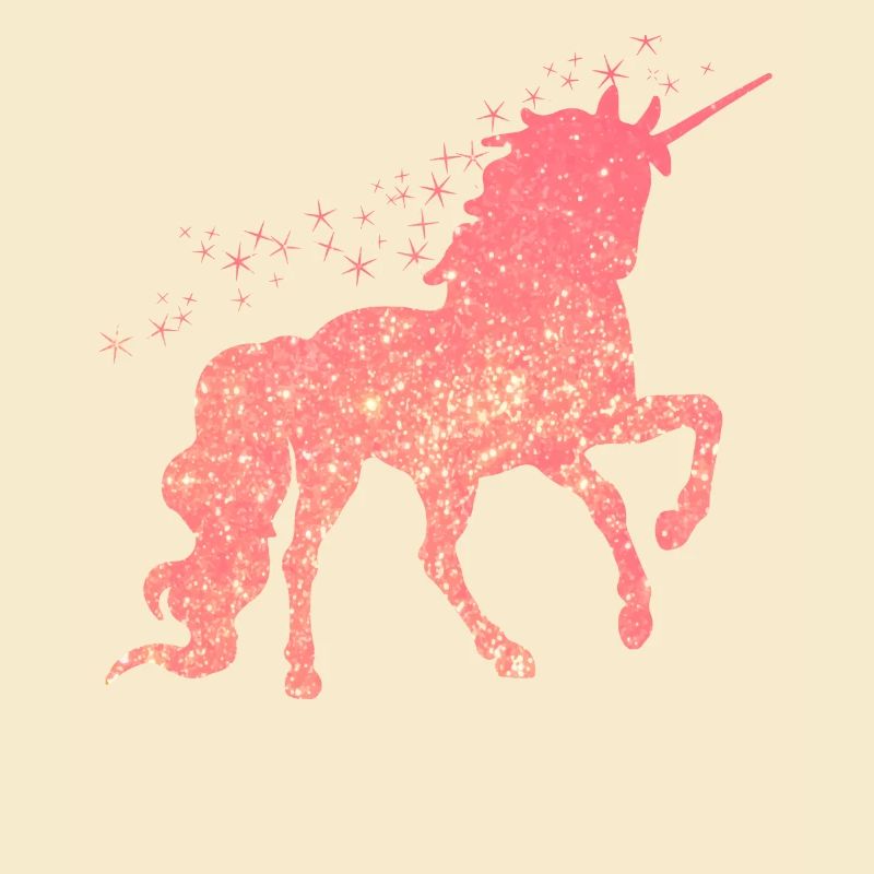 Das rote glitzer Einhorn