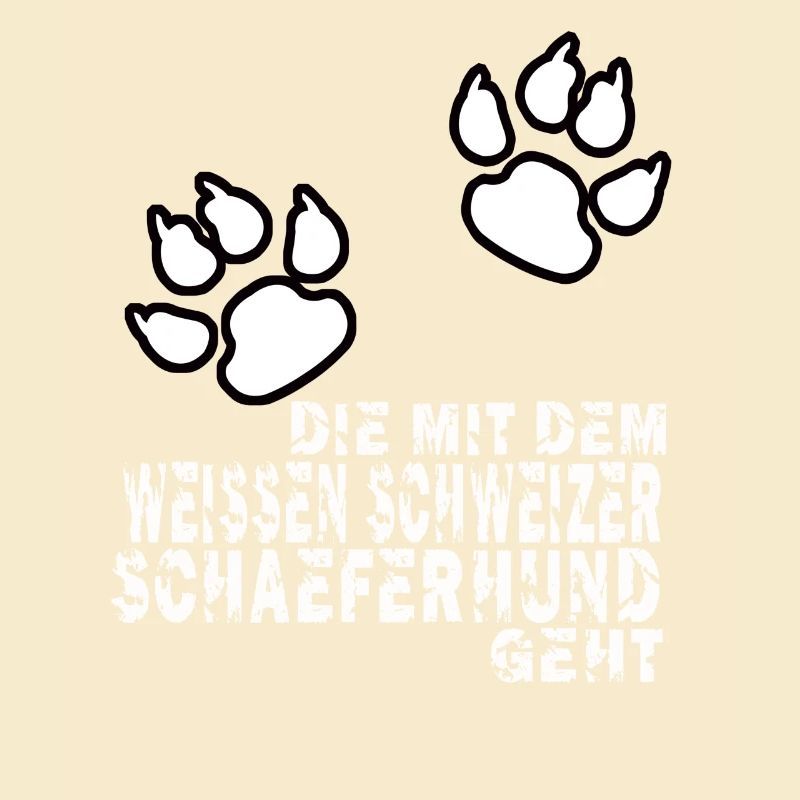 die mit dem weissen schweizer schaeferhund geht