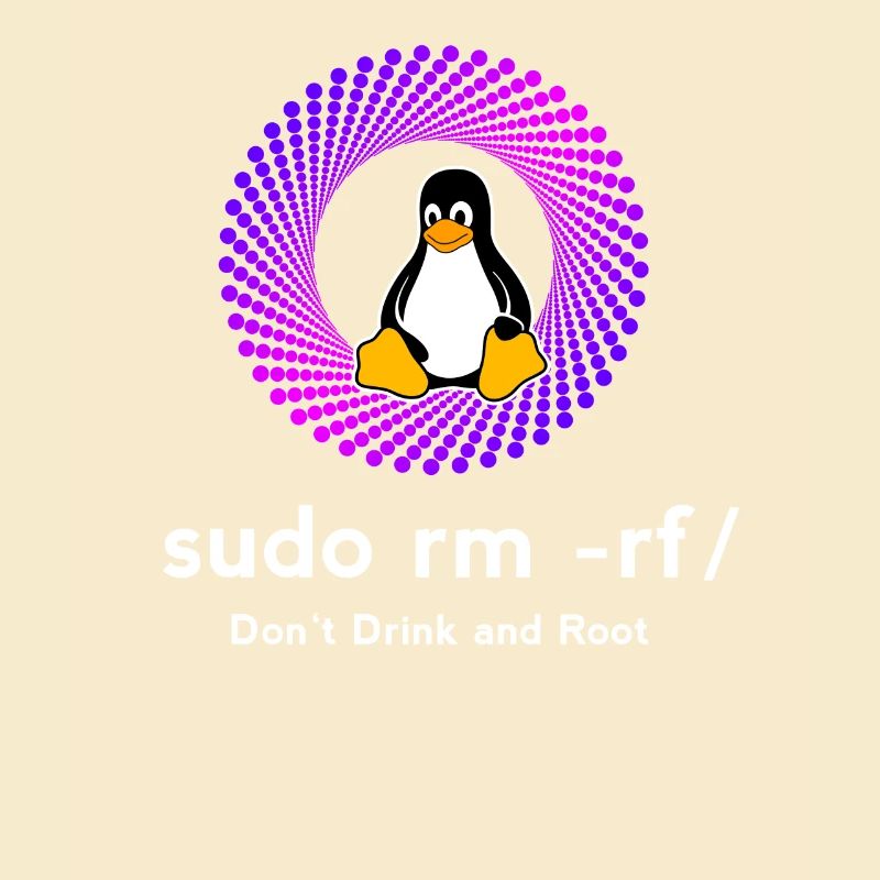 Ordinateur Sys admin Penguin Nerd pc sudo rm -rf cod
