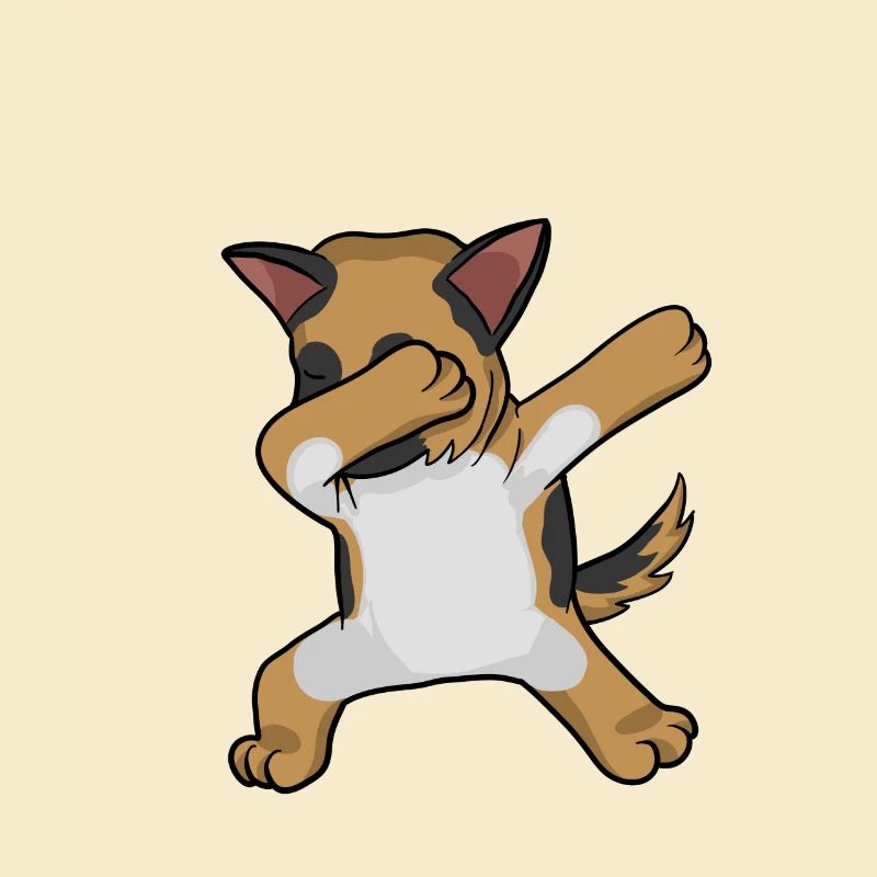 German shepherd dabbing german sheperd