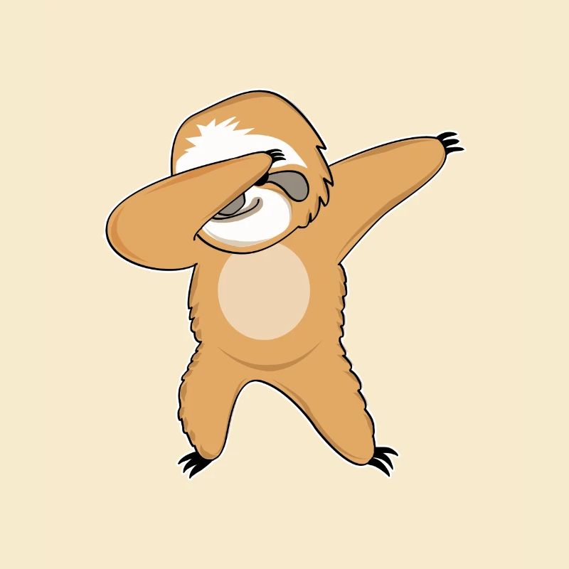 Dabbing sloth dancing funny gift
