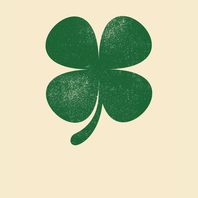 Distressed Green Four Leaf Clover Saint Patricks