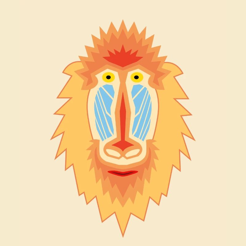 Mandrill Geometric