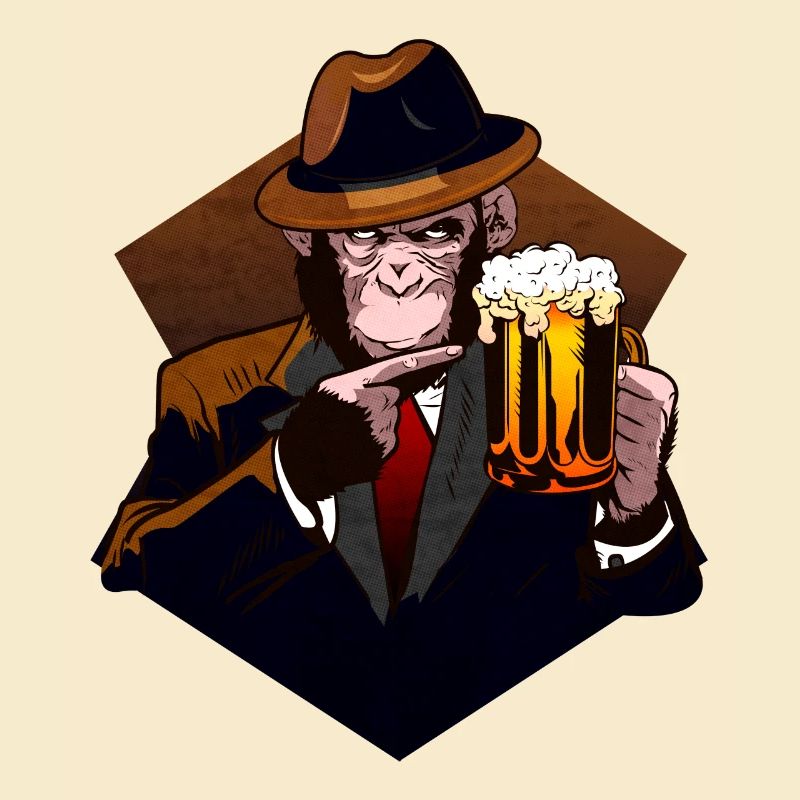 Bier Schimpanse