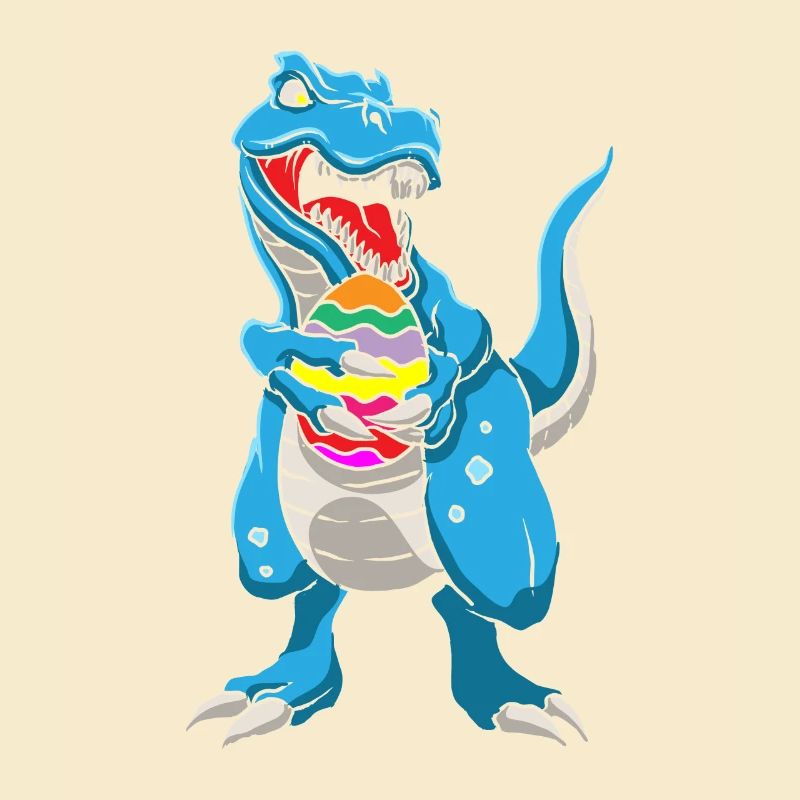 Dinosaur T-Rex Easter Bunny Happy Easter Gift