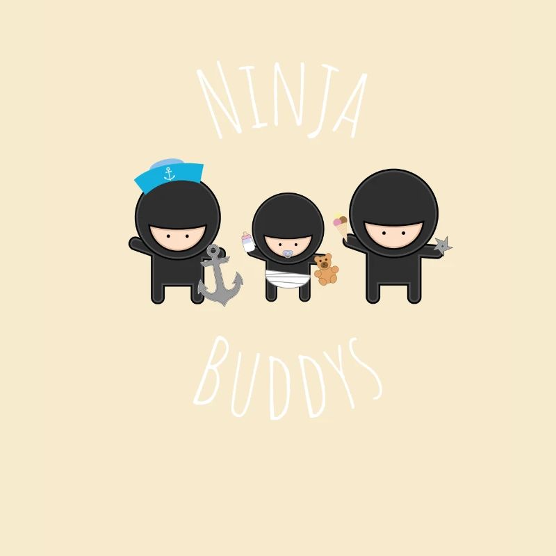Ninja Buddies Funny Design