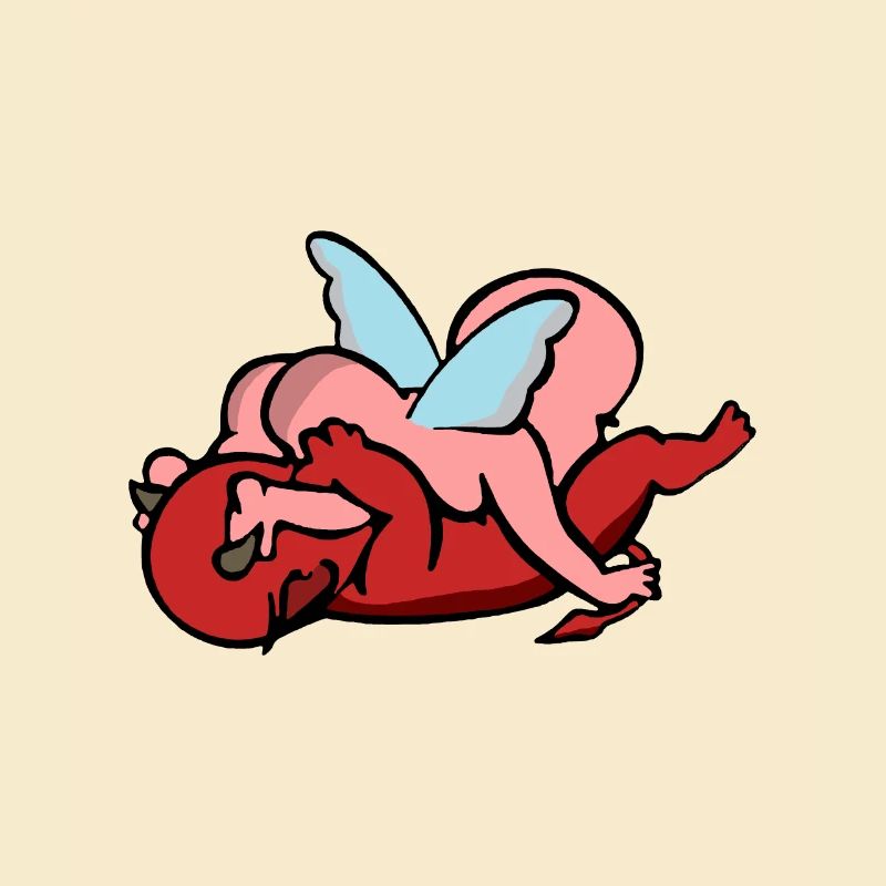 Playing angels and devils hug my hug