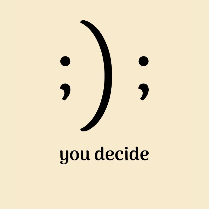 conception drôle «vous décidez» avec un oeil clignotant