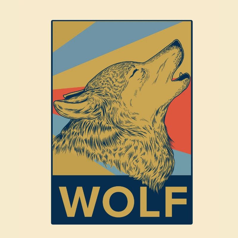 Wolf Schaf Geschenk Tier Raubtier bunt Werwolf