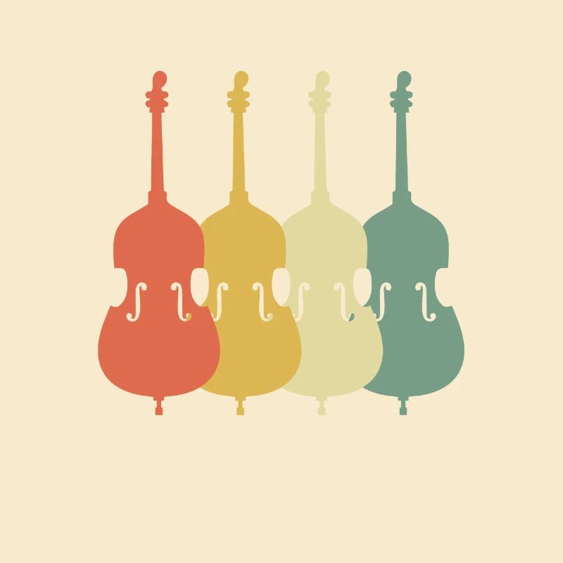 Kontrabass 70s Retro Look