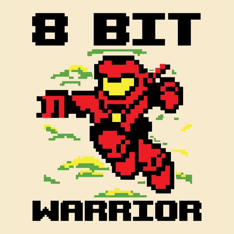 8 bits Warrior Pixel Jeu vidéo Cadeau de jeu