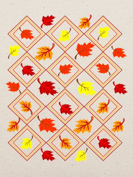 Herbstblatt-Rhomben