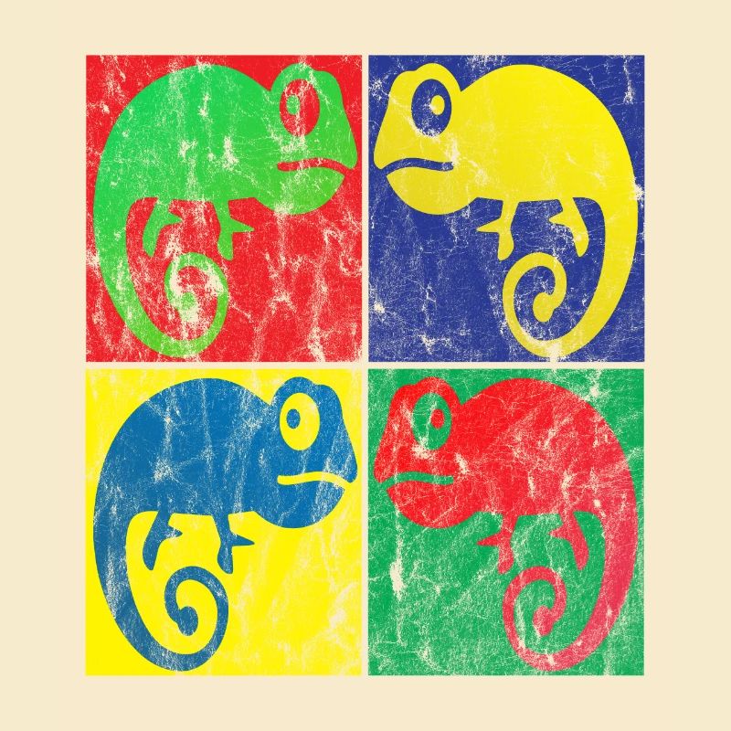 Chamäleon Pop Art