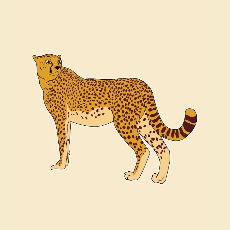Cheetah wildlife safari leopard comic gift idea