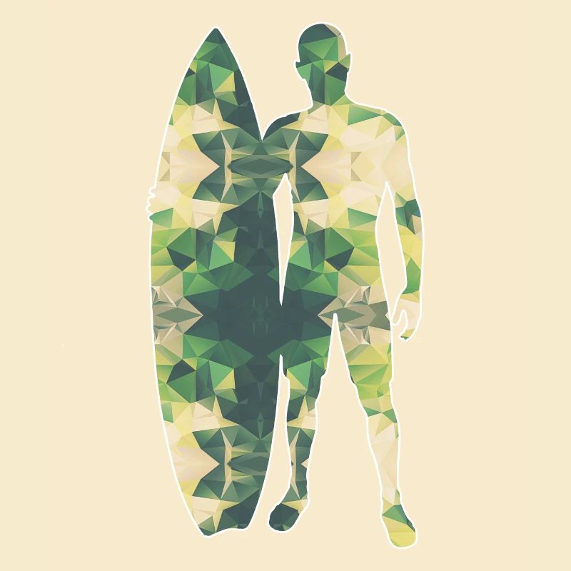 Polygon Surfer green