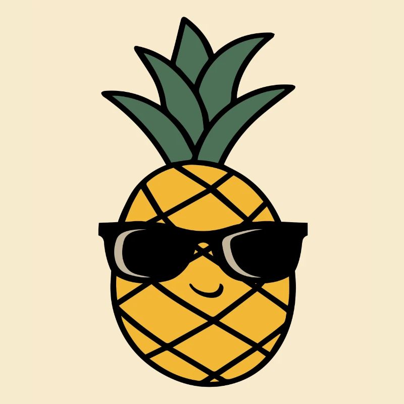 Pineapple with sunglasses