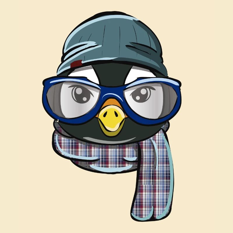 Hipster penguin