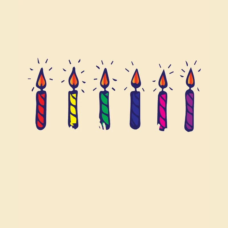 Bougies Six bougies d'anniversaire