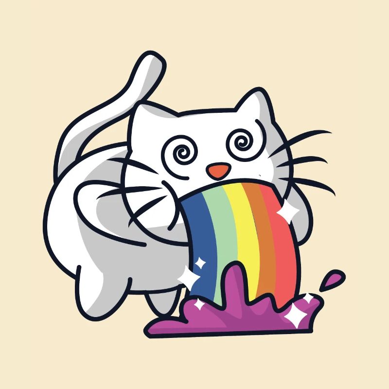 Regenbogen Katze