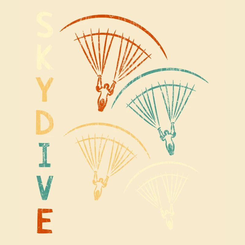 Skydiving Vintage Skydive Retro