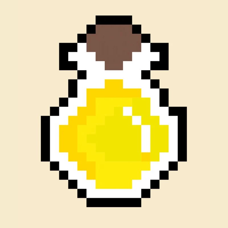 Potion jaune pixels