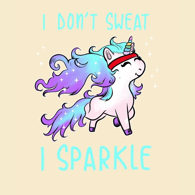 I Don't Sweat I Sparkle Unicorn Gym Workout