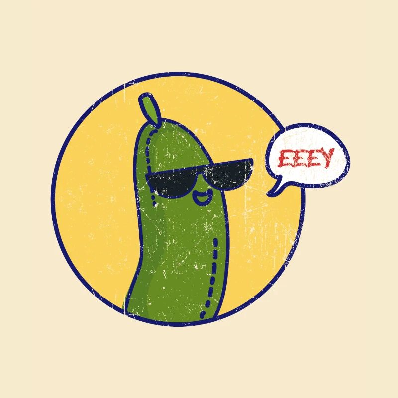 Cadeau végétalien de légume vert végétal concombre