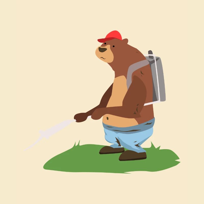 Exterminator bear pest control worker gift