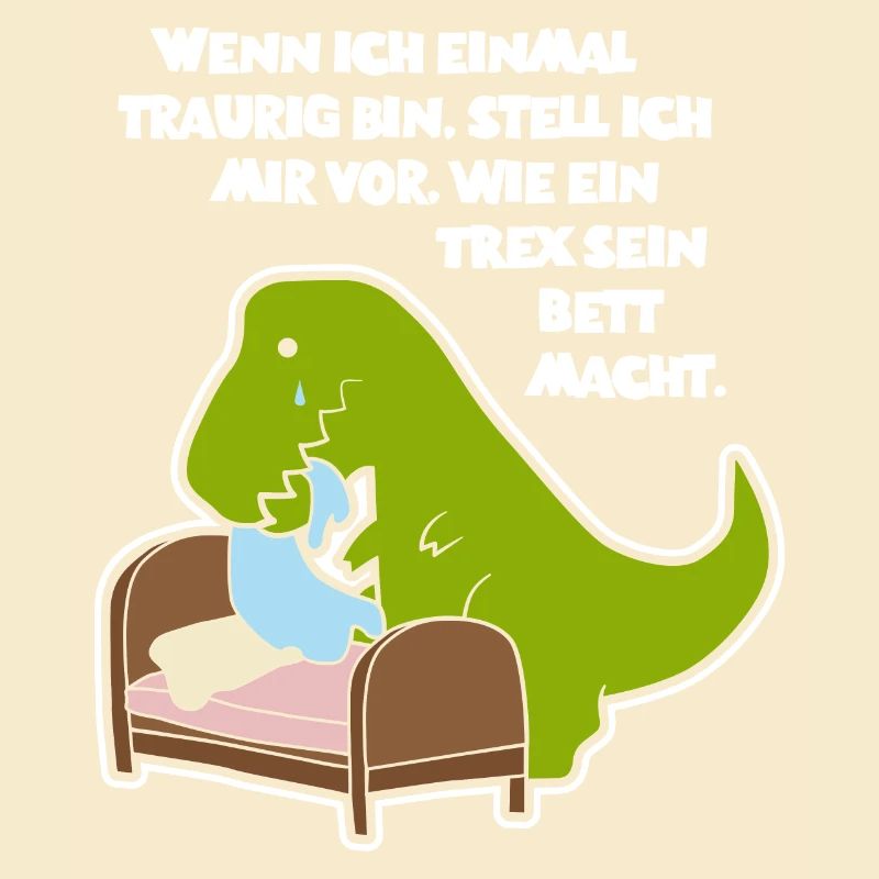 T-Rex beim Bett machen - Design
