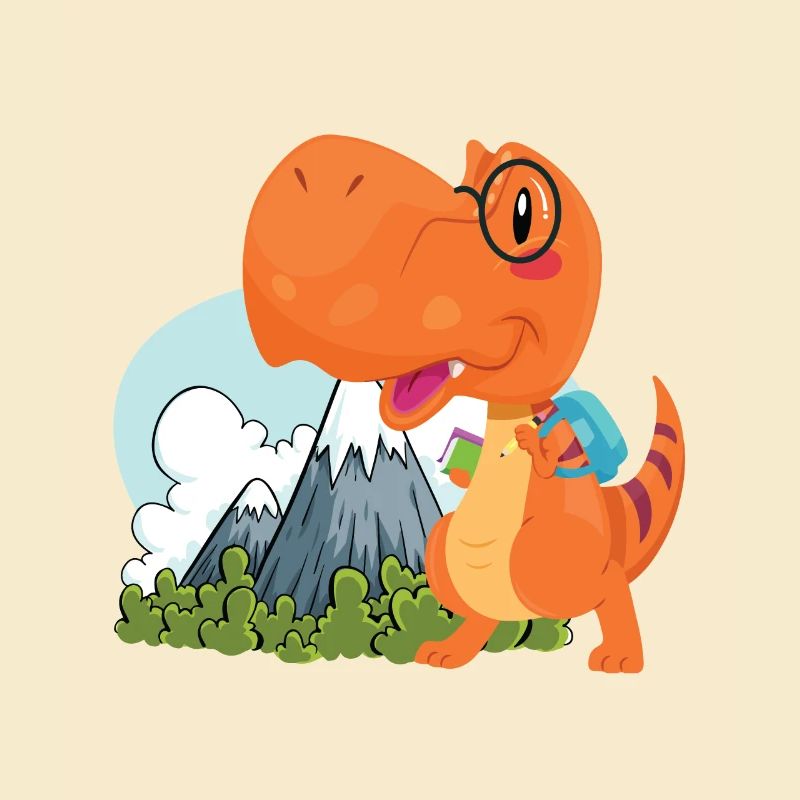 cool drôle nerd Dino