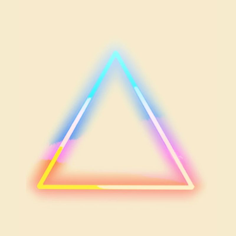 Modern luminous neon three corners