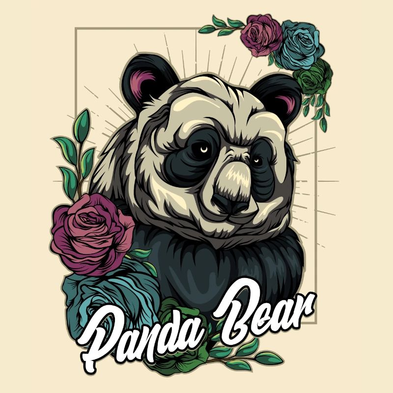 Pandas Géant Panda Roses Cadeau De La Faune