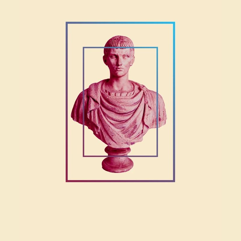 Statuette Synthwave Style Réveil Buste Vaporwave