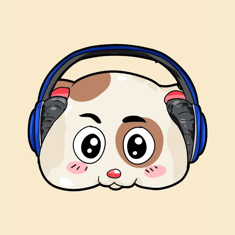 Hamster mit Kopfhörer