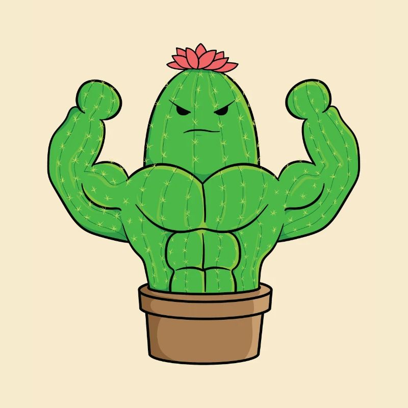 Trained Cactus Bodybuilder Gift