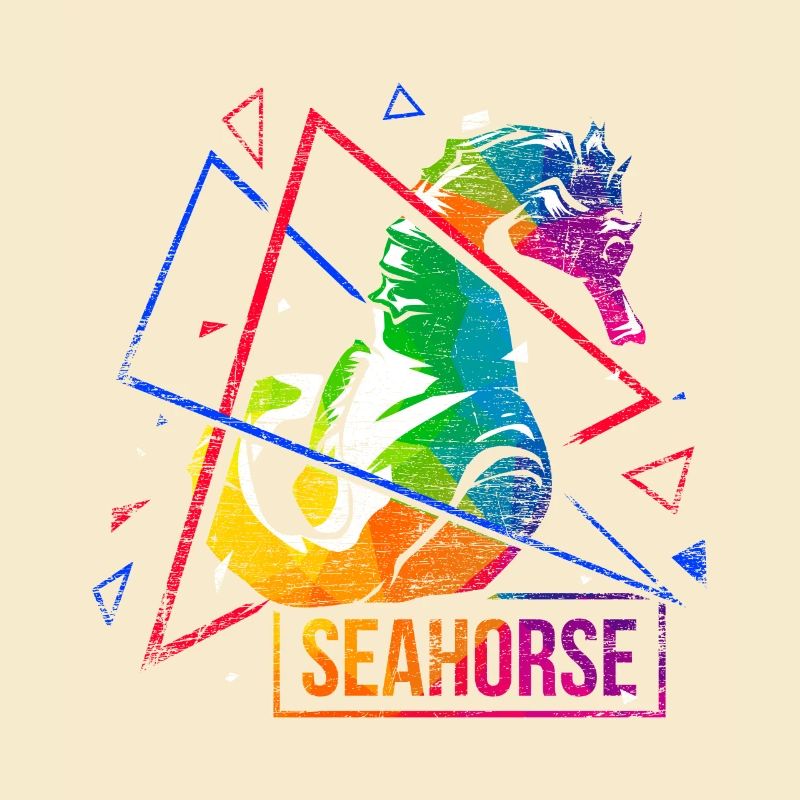 Seepferdchen Polygon Geschenk