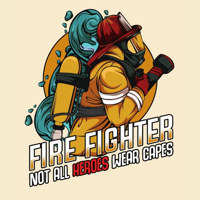 Feuerwehr Superheld Statement Sprüche Geschenkidee