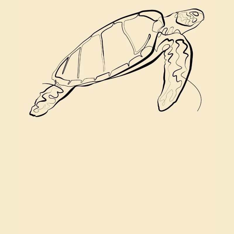 Turtle - one line drawing