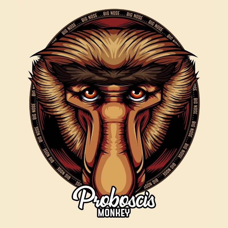 Cadeau de faune de visage de visage de singe de Proboscis