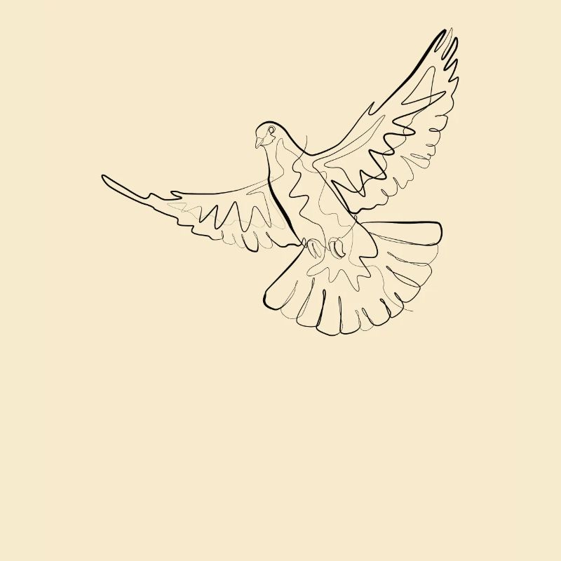 Taube - one line drawing