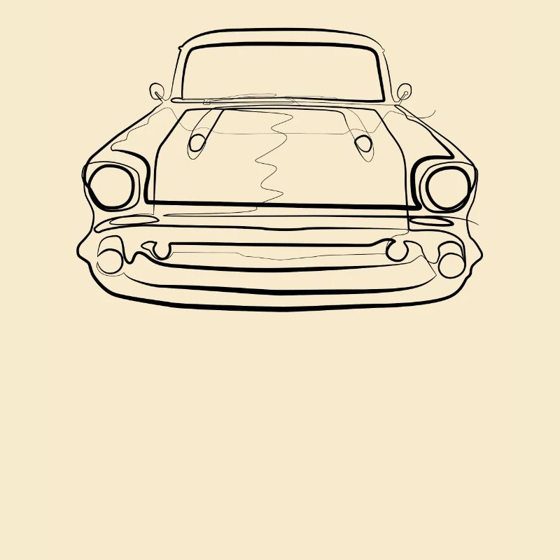 Oldtimer - one line drawing