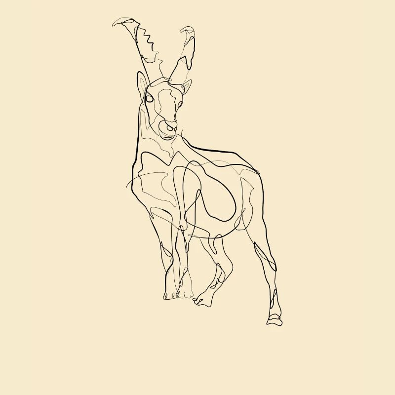Capricorn - one line drawing