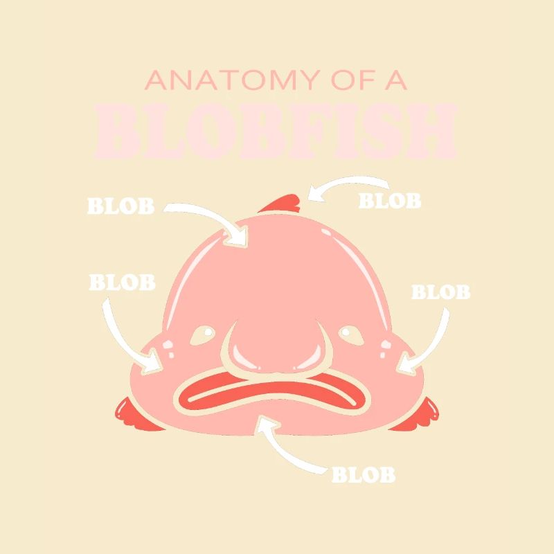 Blobfisch Tiefsee Grumpy Introvertiert Geschenk