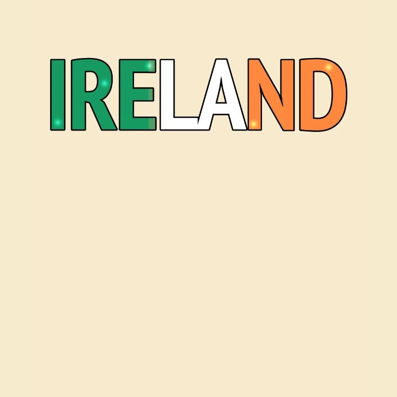 Irland Farbblock Typografie