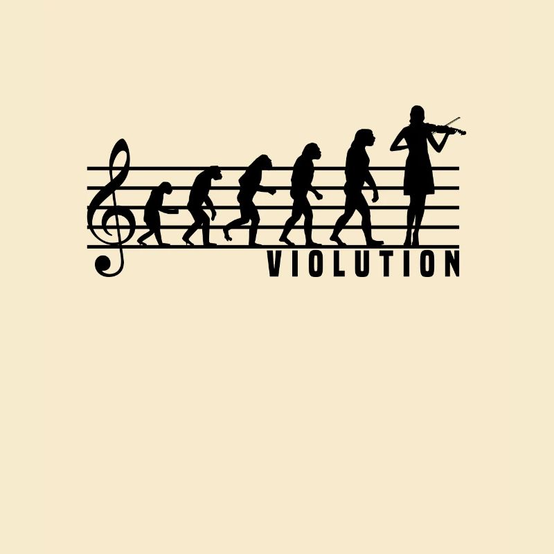 Violoniste Violon Violon Partition Evolution Music Gift