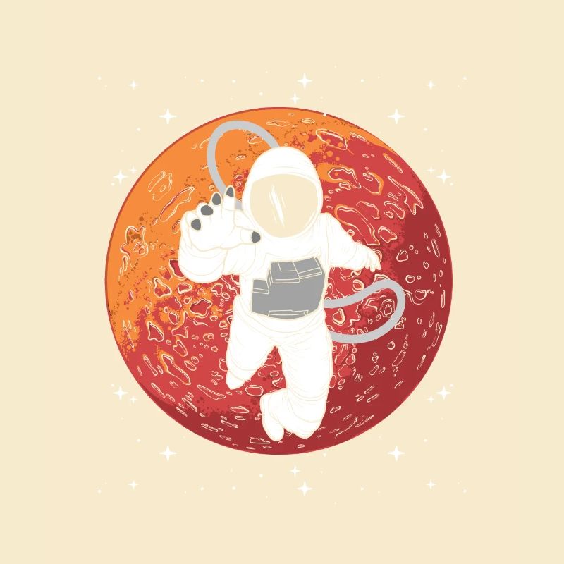 Space astronaut Mars shirt