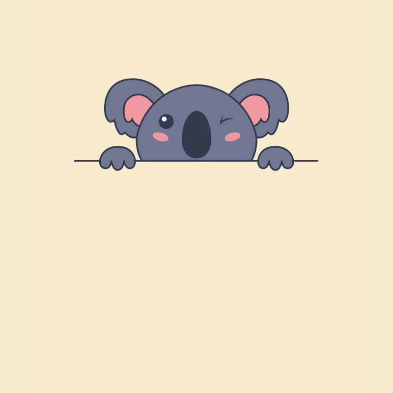 Koala versteckt sich