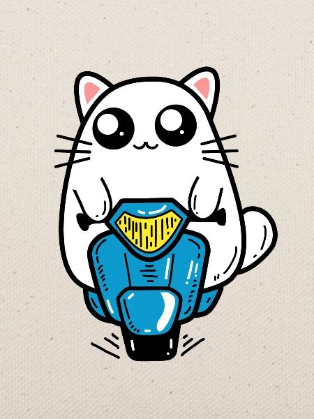 Katze Motorroller