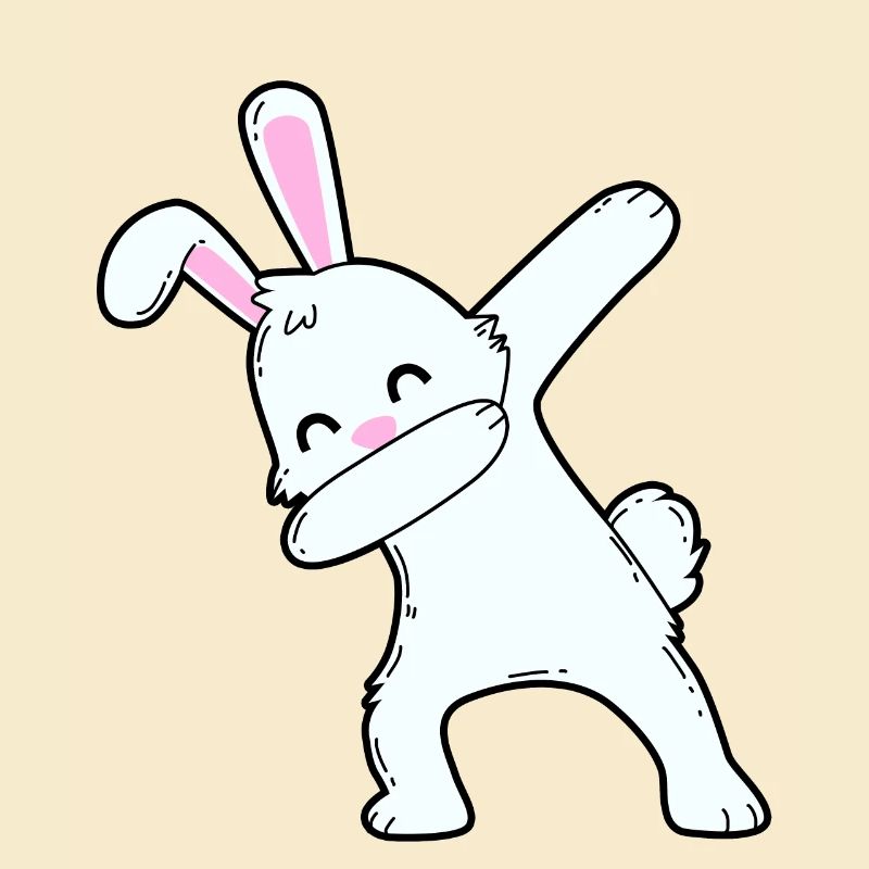 Dabbing Hase